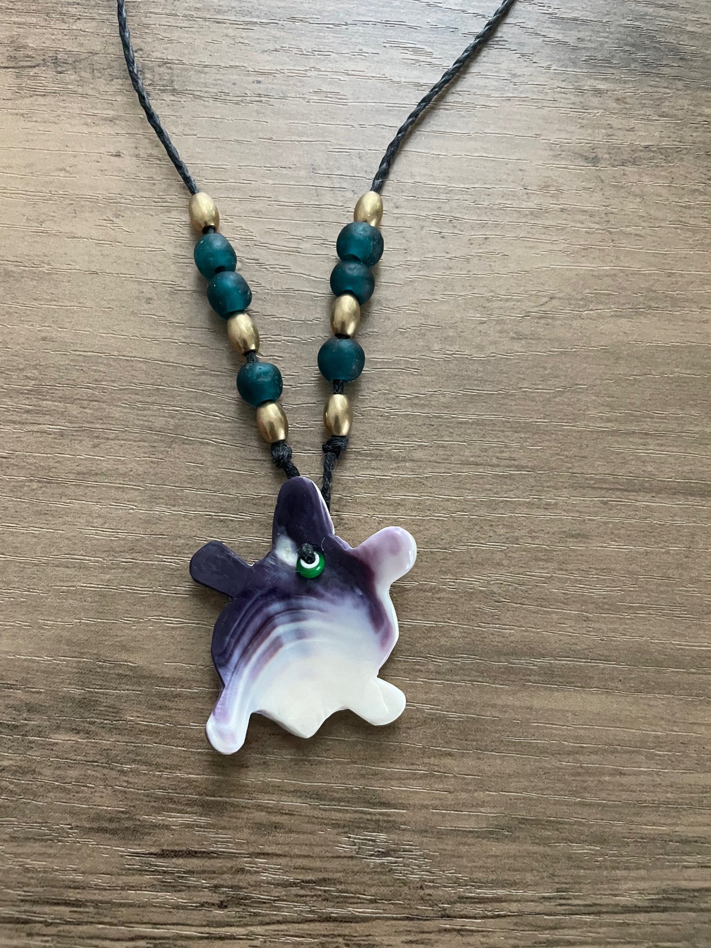 Turtle Island Wampum Necklace