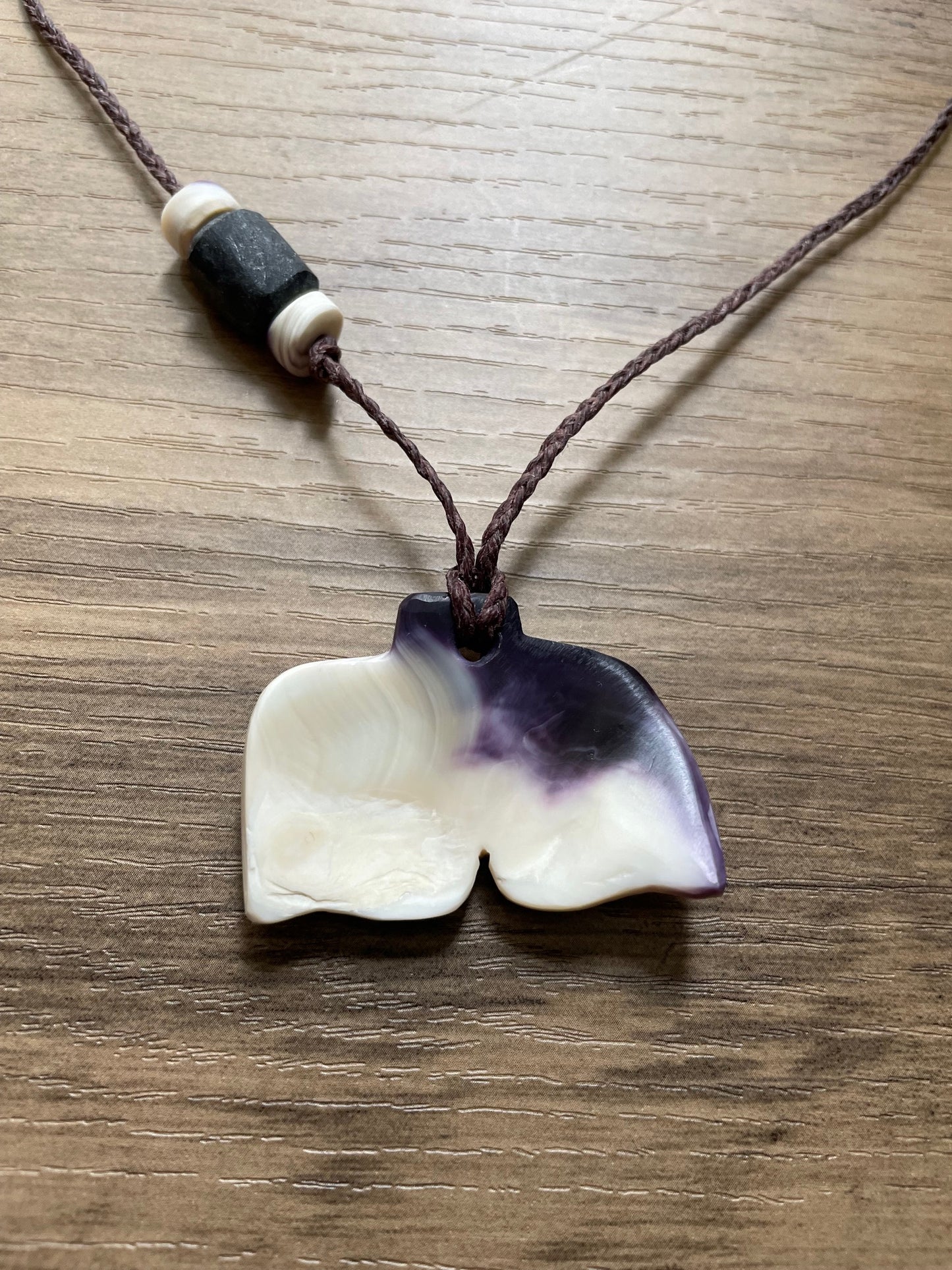 Whale Fluke Wampum Necklace