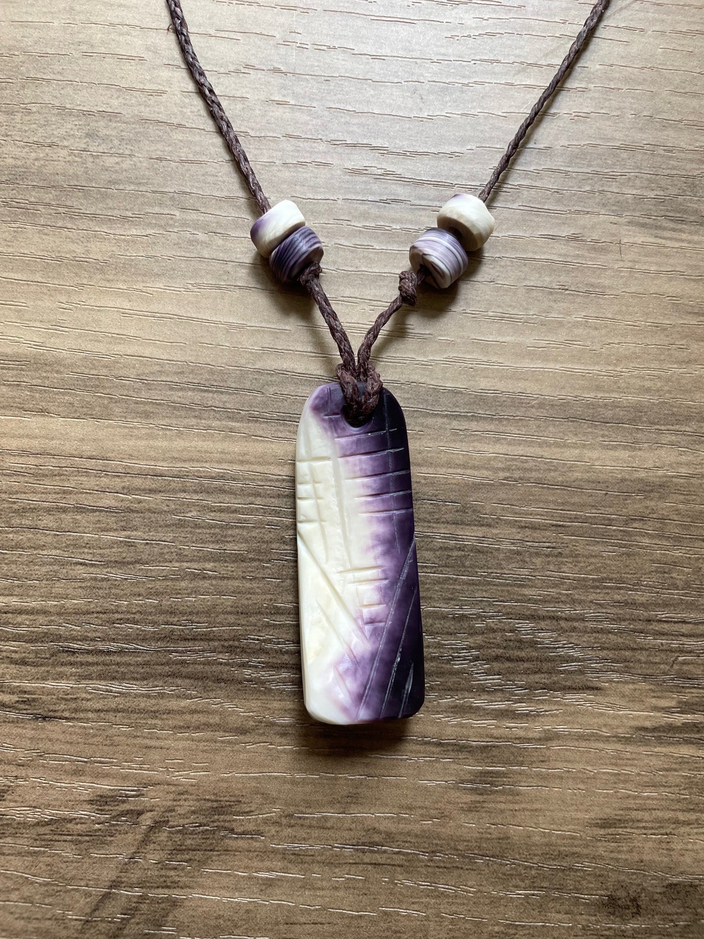 Corn Harvest Wampum Inscribed Necklace