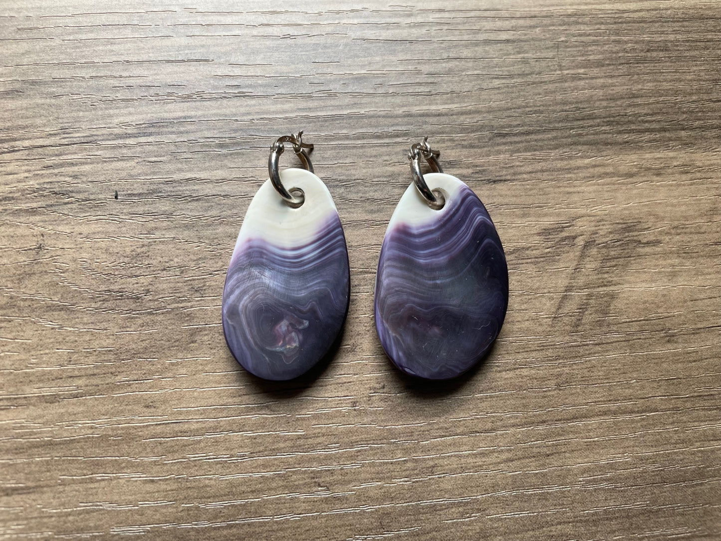 Very Large Wampum Oval Earrings with Options