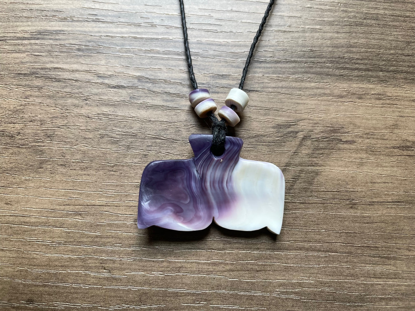Whale Fluke Wampum Necklace