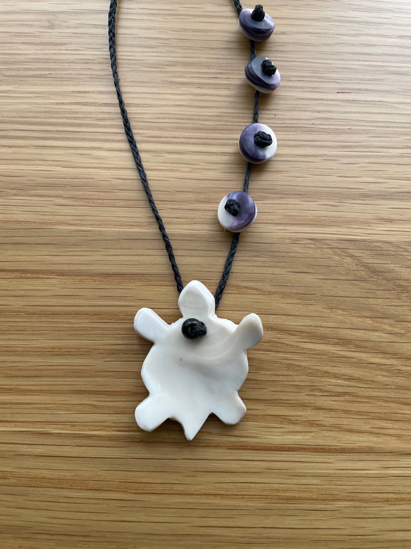 White Turtle Necklace