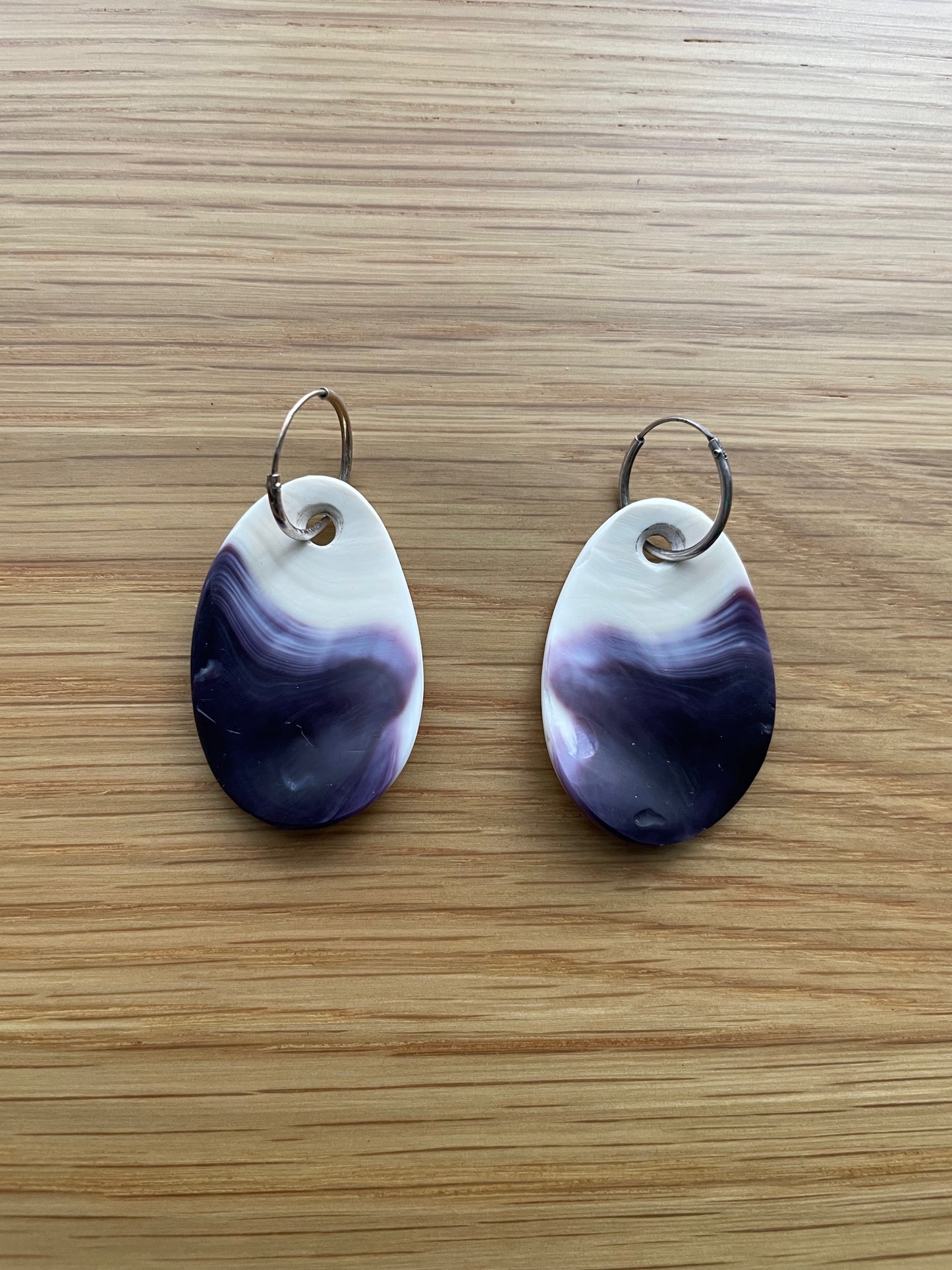 Wampum Oval Earrings