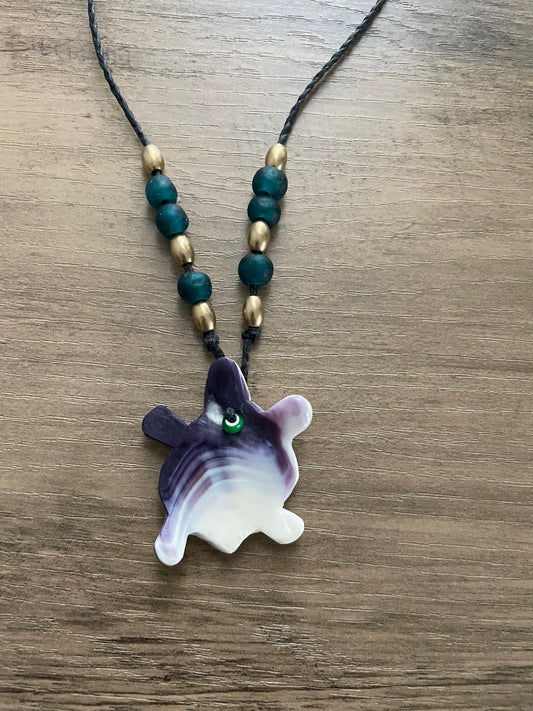Turtle Island Wampum Necklace