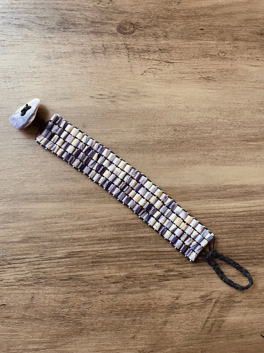 Rain Cloud Pattern Wampum Bracelet