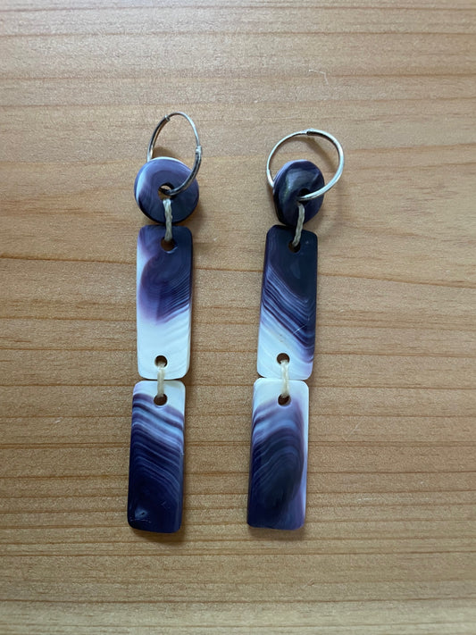 Two-Tiered Wampum earrings III