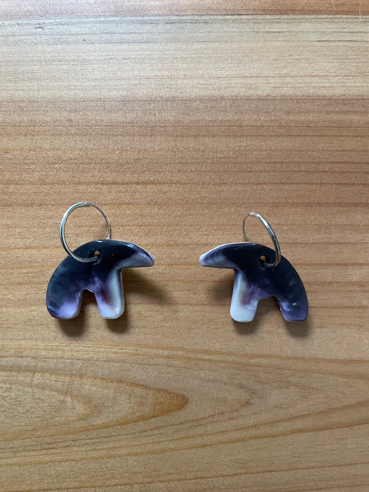 Small Black Bear Earrings