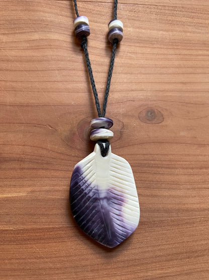 Hawk Plummage Wampum Necklace