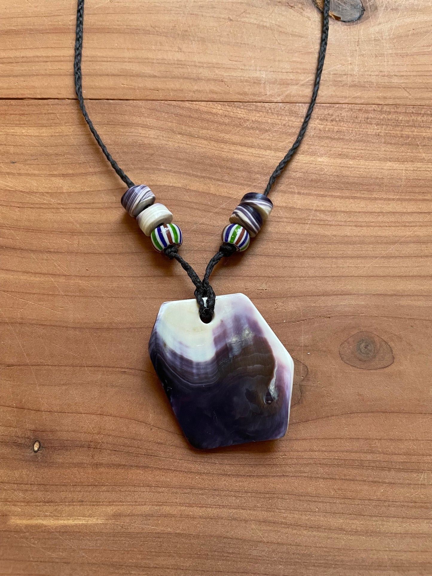 Thunderbirds Shadow Wampum Pendant