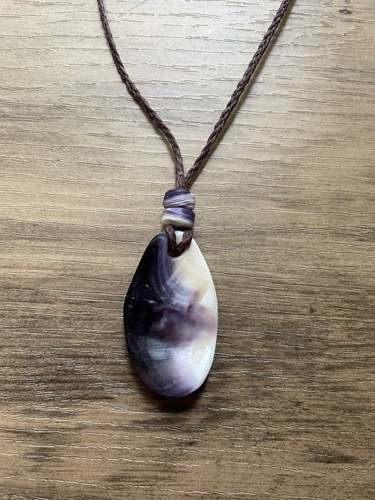 Net Weight Purple Wampum Necklace