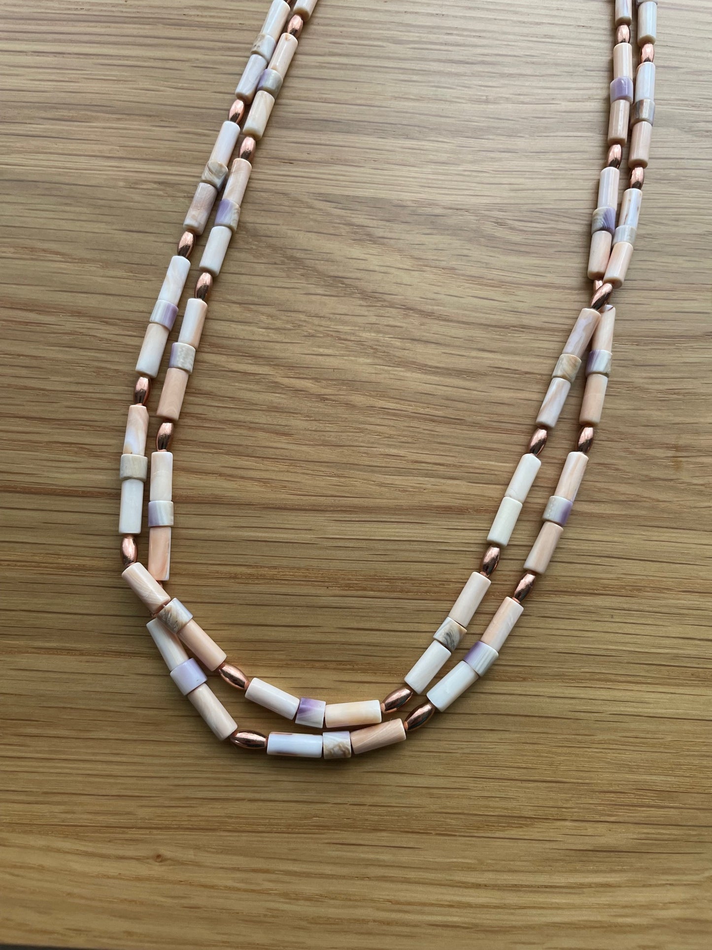 Feast Days in Peach Necklace