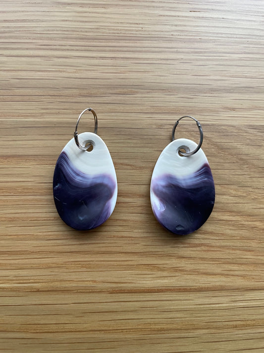 Wampum Oval Earrings