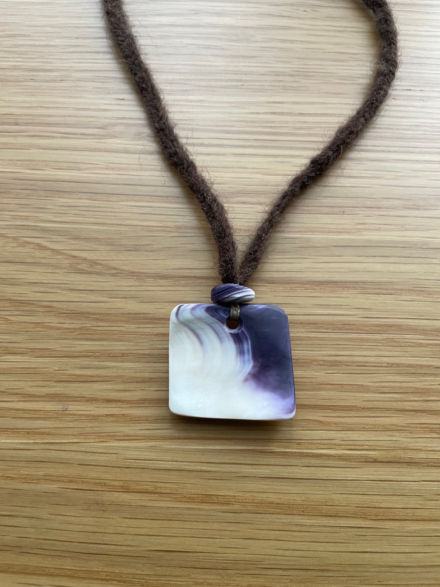 Crow Looks Ahead Wampum Necklace
