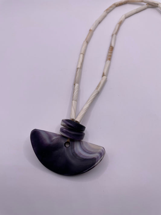 Favorite Ulu necklace with wampum beads