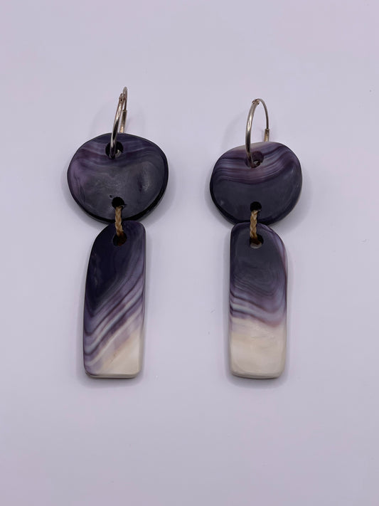 Dancer wampum earrings